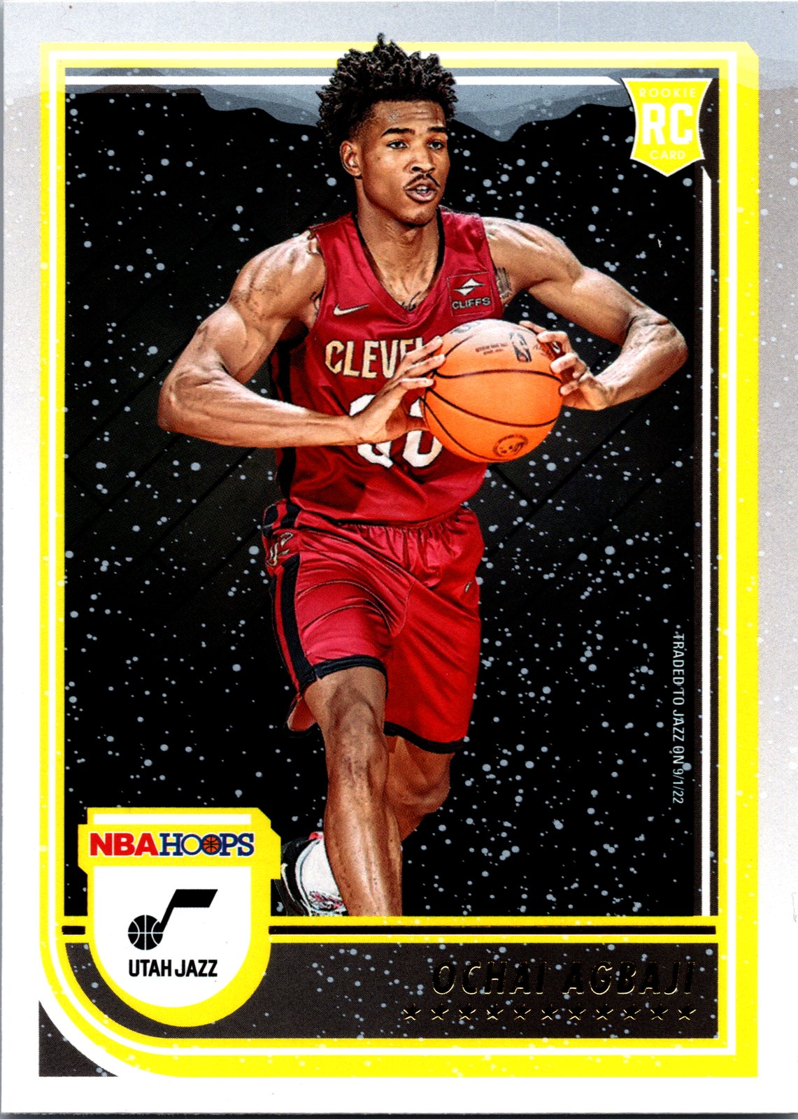 2022-23 Panini NBA Hoops Ochai Agbaji #244 Yellow